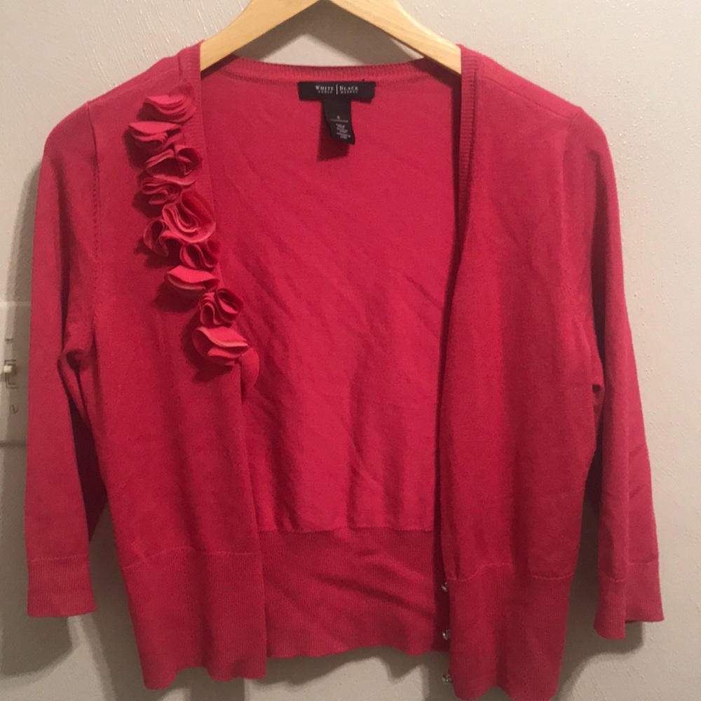 White House Black Market Pink Cardigan